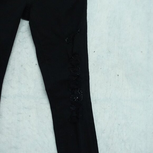 Frame Denim Le High Skinny Jeans Women's Size 24 Black Distressed Cotton - Picture 4 of 13